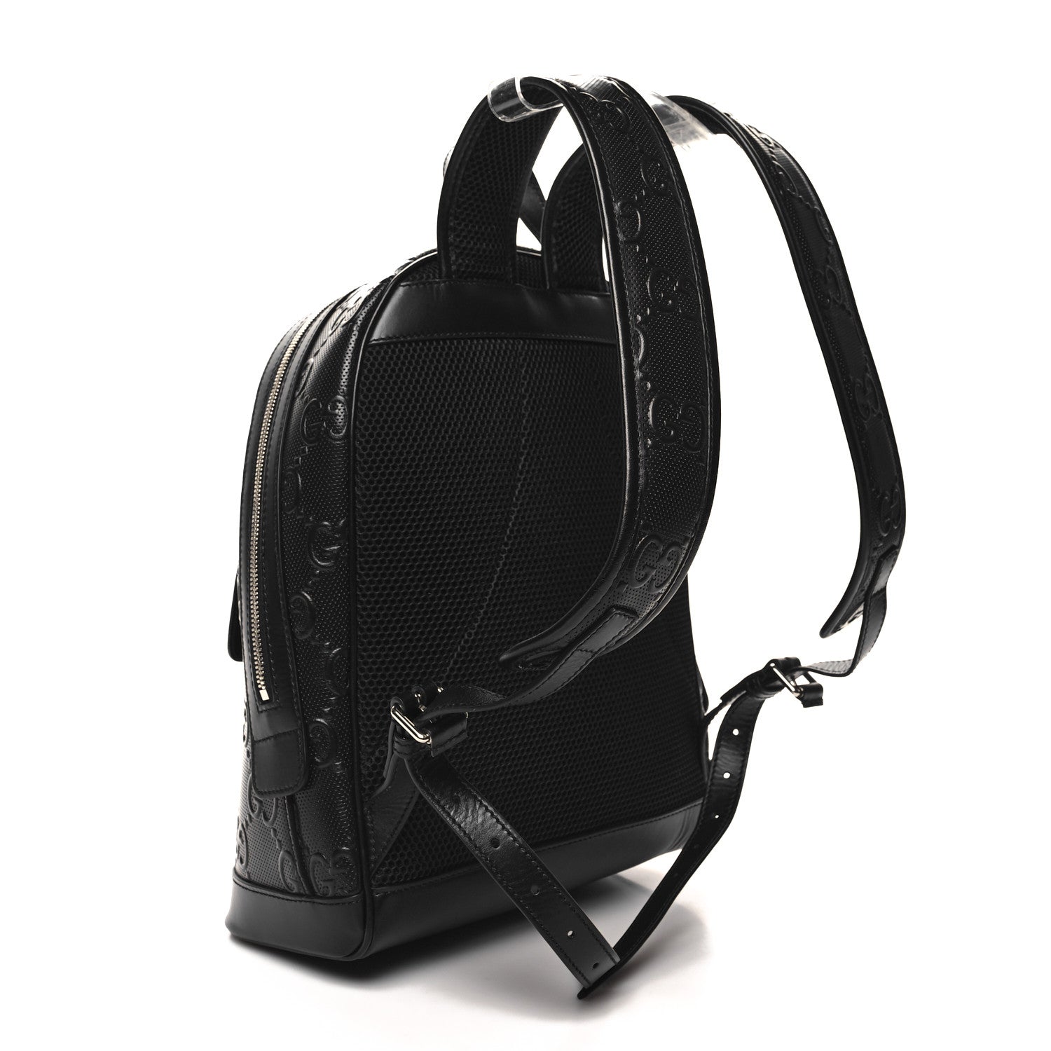 Gucci Calfskin GG Tennis Embossed Backpack Black 3 of 10
