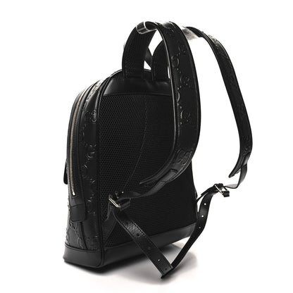 Gucci Calfskin GG Tennis Embossed Backpack Black 3 of 10