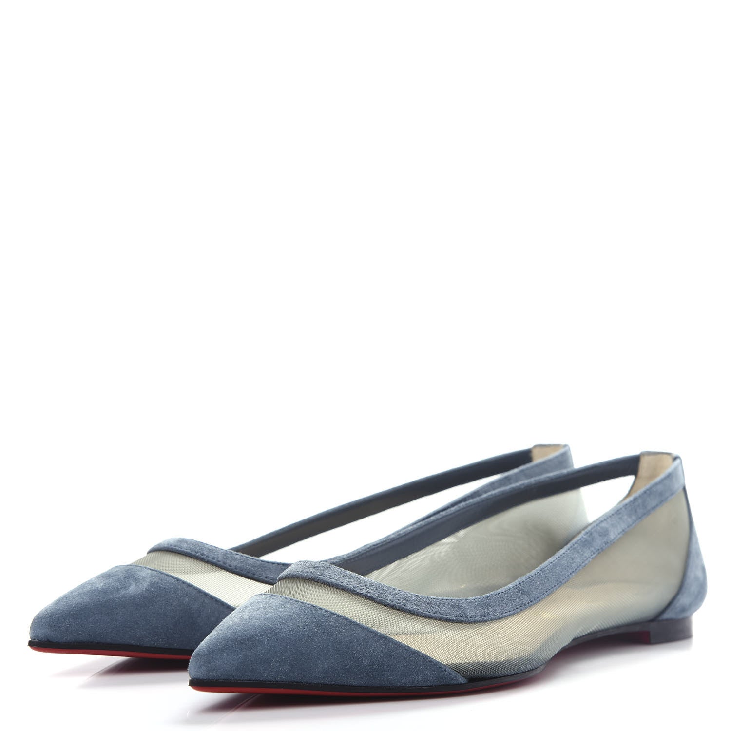 Christian Louboutin Veau Velours Rete Galativi Flats 37 Version Tempete 3 of 10
