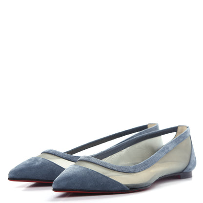 Christian Louboutin Veau Velours Rete Galativi Flats 37 Version Tempete 3 of 10