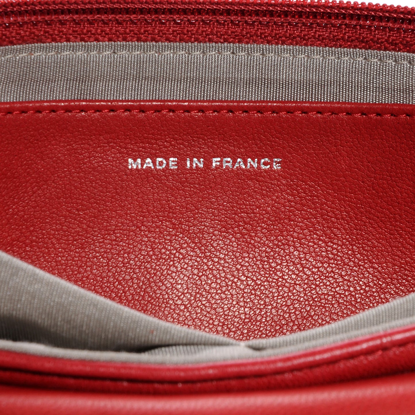 Lambskin Half Moon Wallet On Chain Bag WOC Red