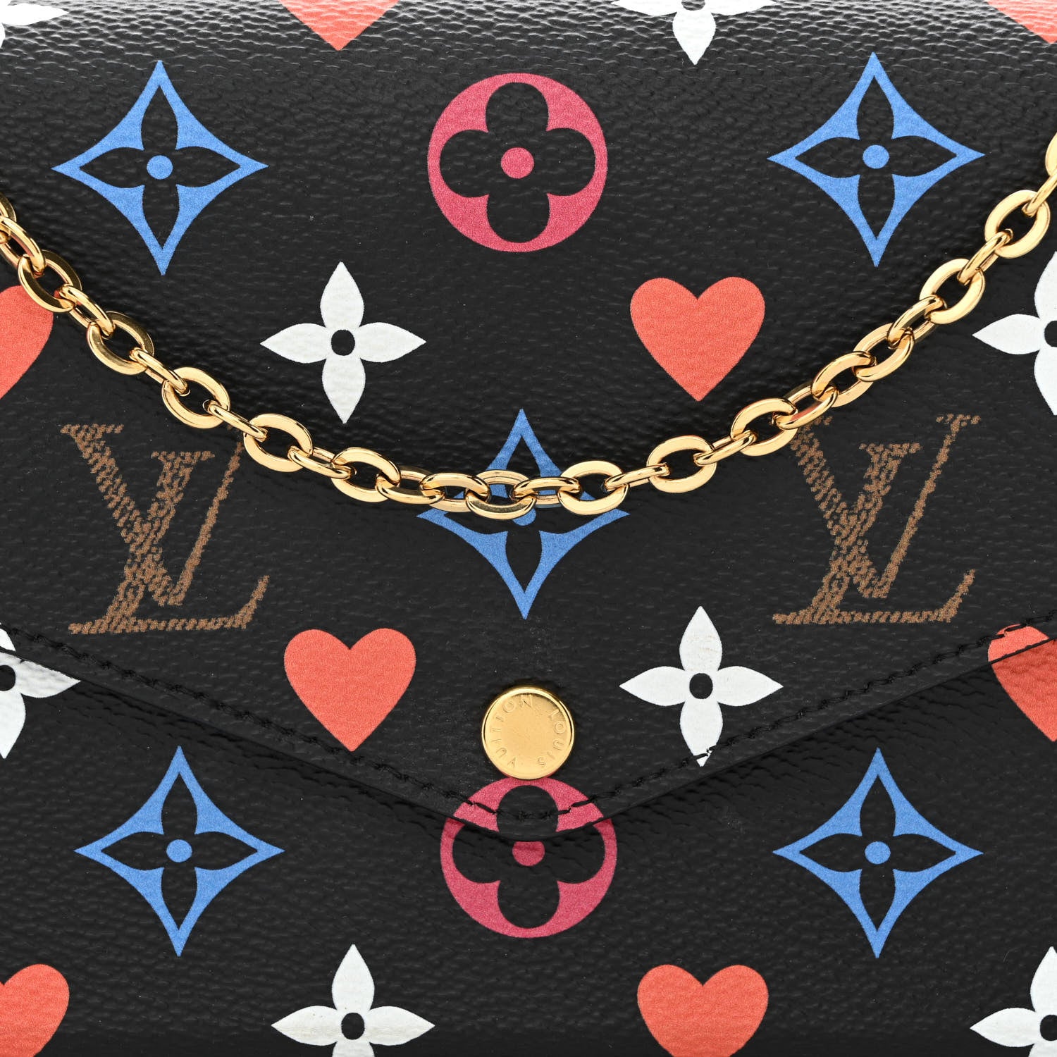 Louis Vuitton Game On Felicie Chain Wallet Black 8 of 10