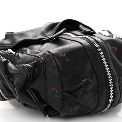Alexander Wang Lambskin Rose Studded Mini Marti Convertible Backpack Black Rhodium Hardware 8 of 9