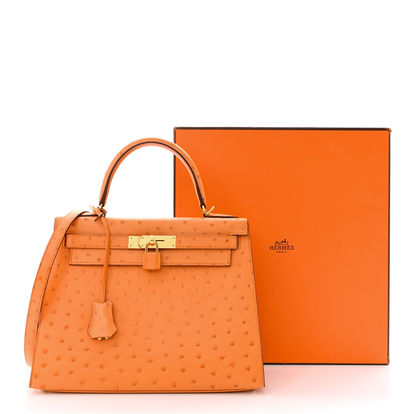 Ostrich Kelly Sellier 28 Abricot