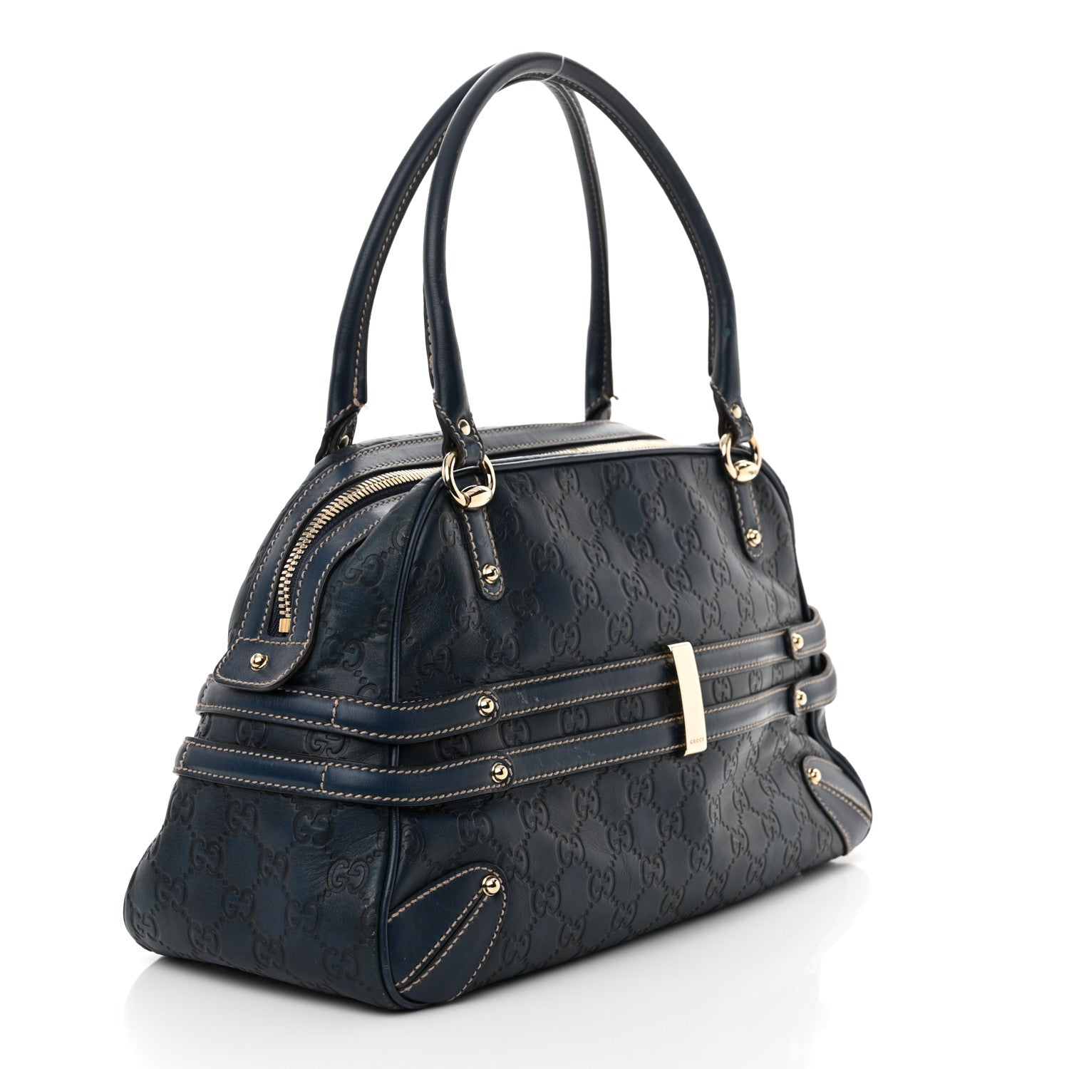 Gucci Guccissima Large Wave Boston Blue 3 of 17
