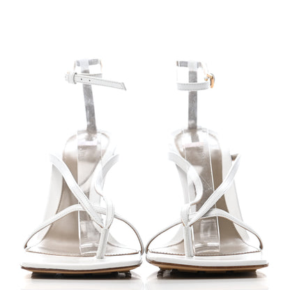 Bottega Veneta Lambskin Stretch Multi Strap 90mm Sandals 40.5 Optic White 2 of 4