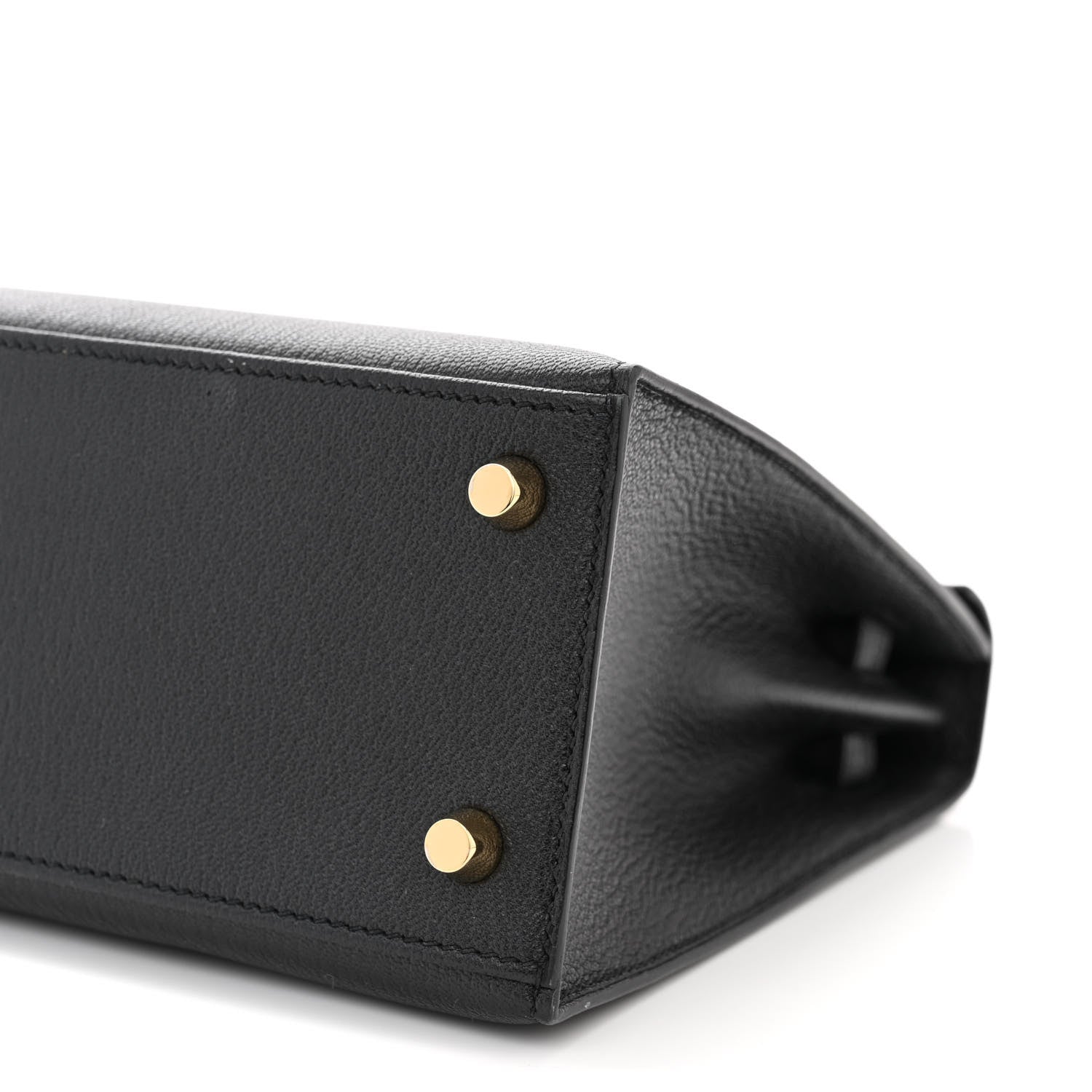Hermes Chevre Mysore Horseshoe Kelly Sellier 25 Black 10 of 11