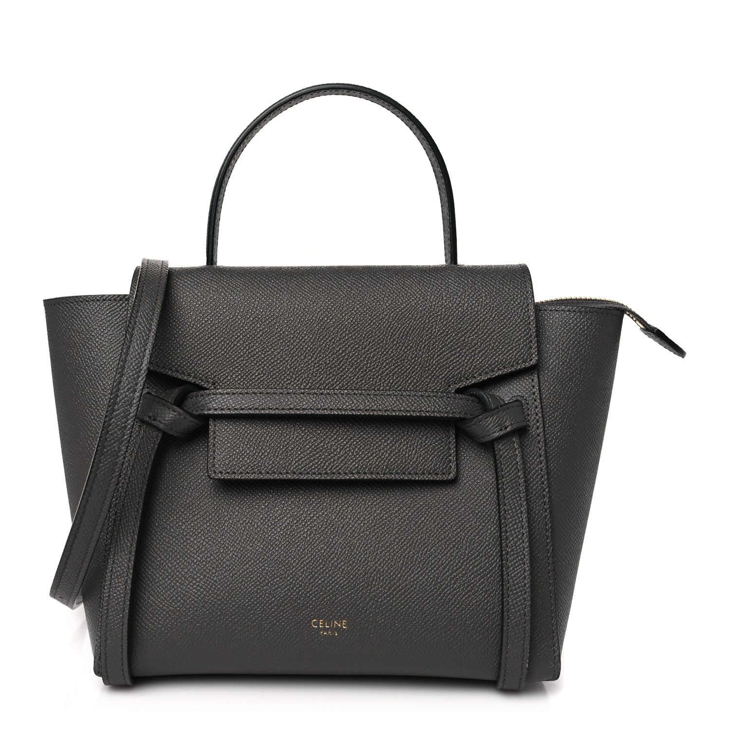 Celine Grained Calfskin Nano Belt Bag Grey 1 of 10