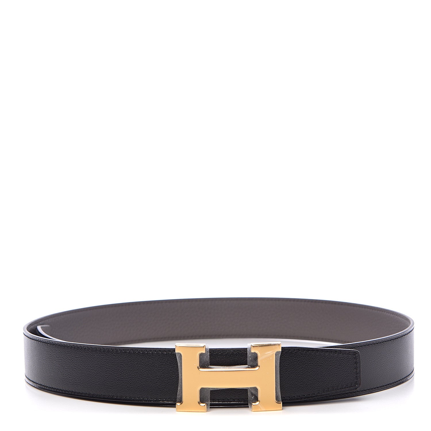 Hermes Box Togo 32mm H Belt 90 Black Etain 1 of 6