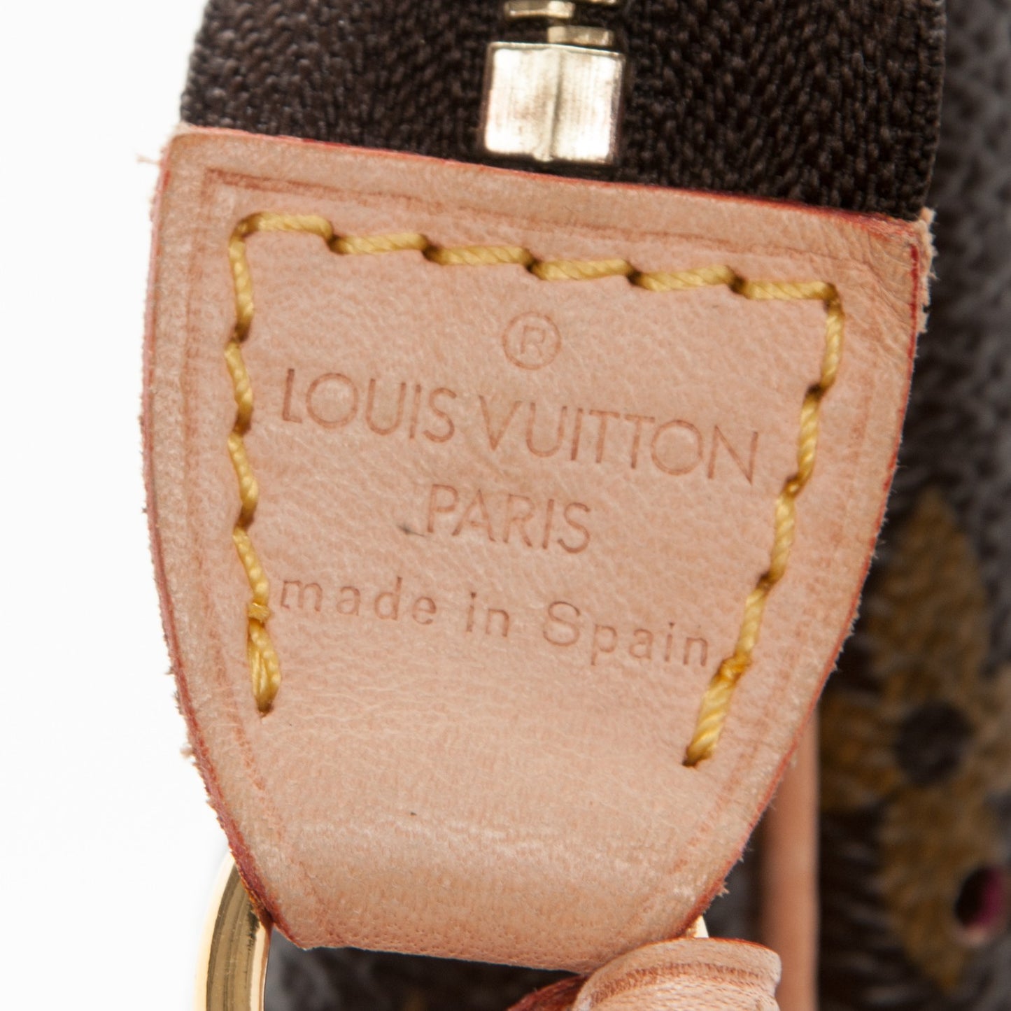 Monogram Perforated Pochette Accessories Bag Fuchsia