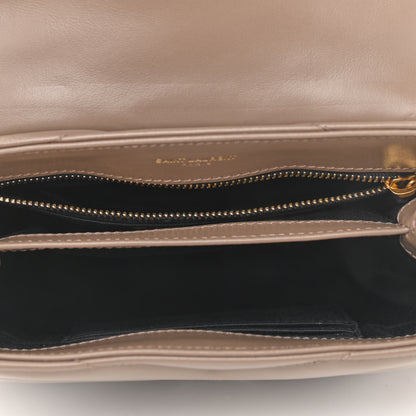 Saint Laurent Calfskin Y Quilted Monogram Toy Loulou Crossbody Bag Taupe 5 of 11