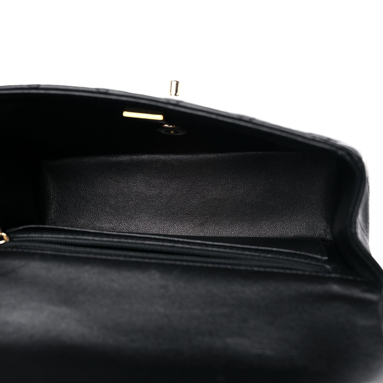Chanel Lambskin Quilted Mini Top Handle Rectangular Flap Black 5 of 10