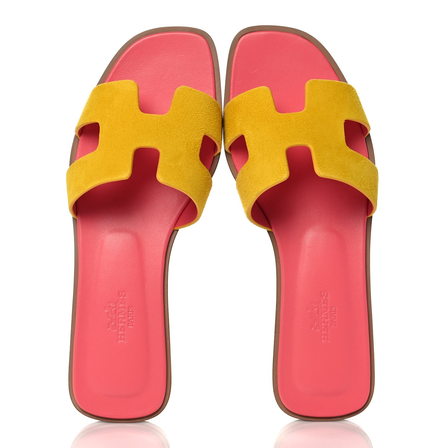 Suede Goatskin Oran Sandals 36 Jaune Sable