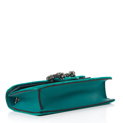 Gucci Velvet Super Mini Dionysus Shoulder Bag Pavone Cyan 4 of 9