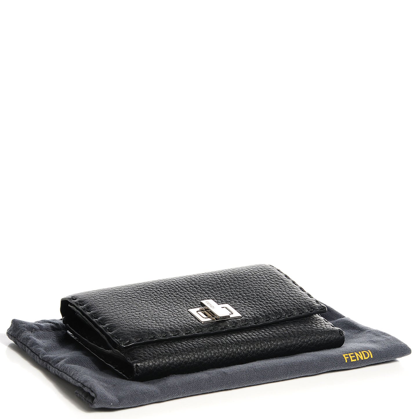 Cuoio Romano Selleria Peekaboo Continental Wallet Black