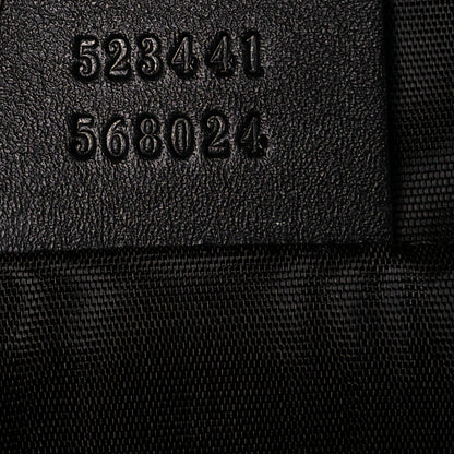 Gucci X SEGA Calfskin GUCCY Stars Zip Clutch Bag Black Gold 8 of 10