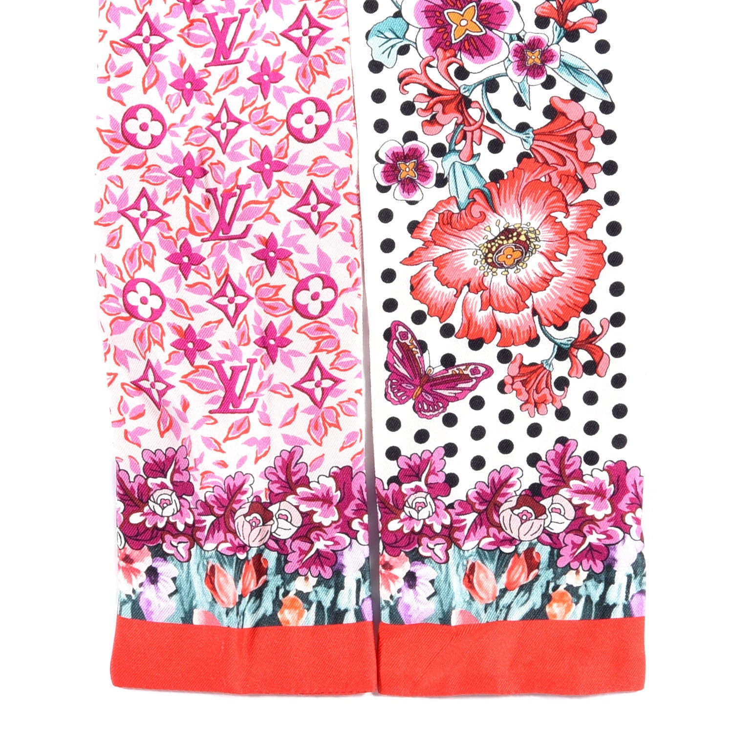 Louis Vuitton Silk Louis In The Garden Bandeau Fuchsia 2 of 3