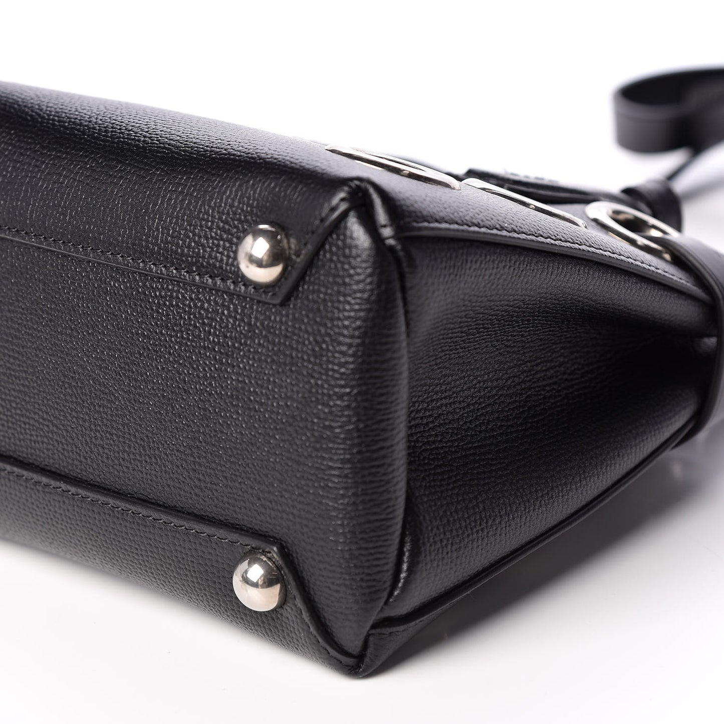 Grainy Calfskin House Check Grommet Baby Banner Tote Black