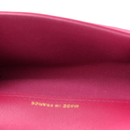 Chanel Caviar Quilted Flap Card Holder Wallet Dark Pink 5 of 7