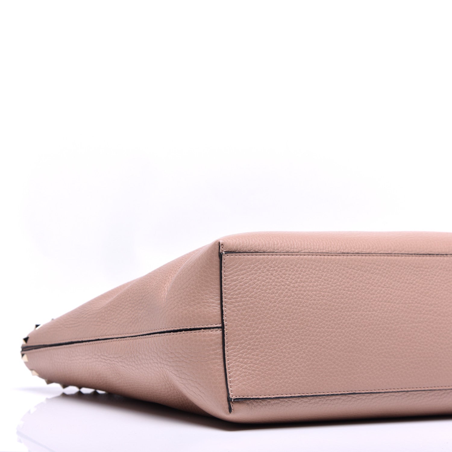Valentino Garavani Grained Calfskin Rockstud Shoulder Tote Rose Cannelle 7 of 8
