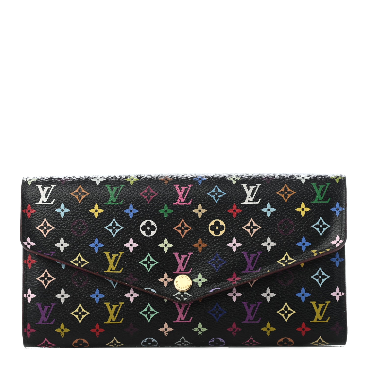 Louis Vuitton Monogram Multicolor Sarah Wallet NM Black Grenade 1 of 6