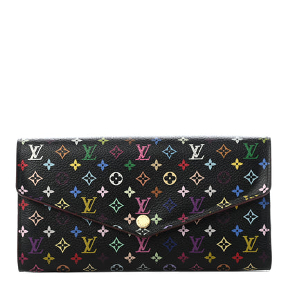 Louis Vuitton Monogram Multicolor Sarah Wallet NM Black Grenade 1 of 6