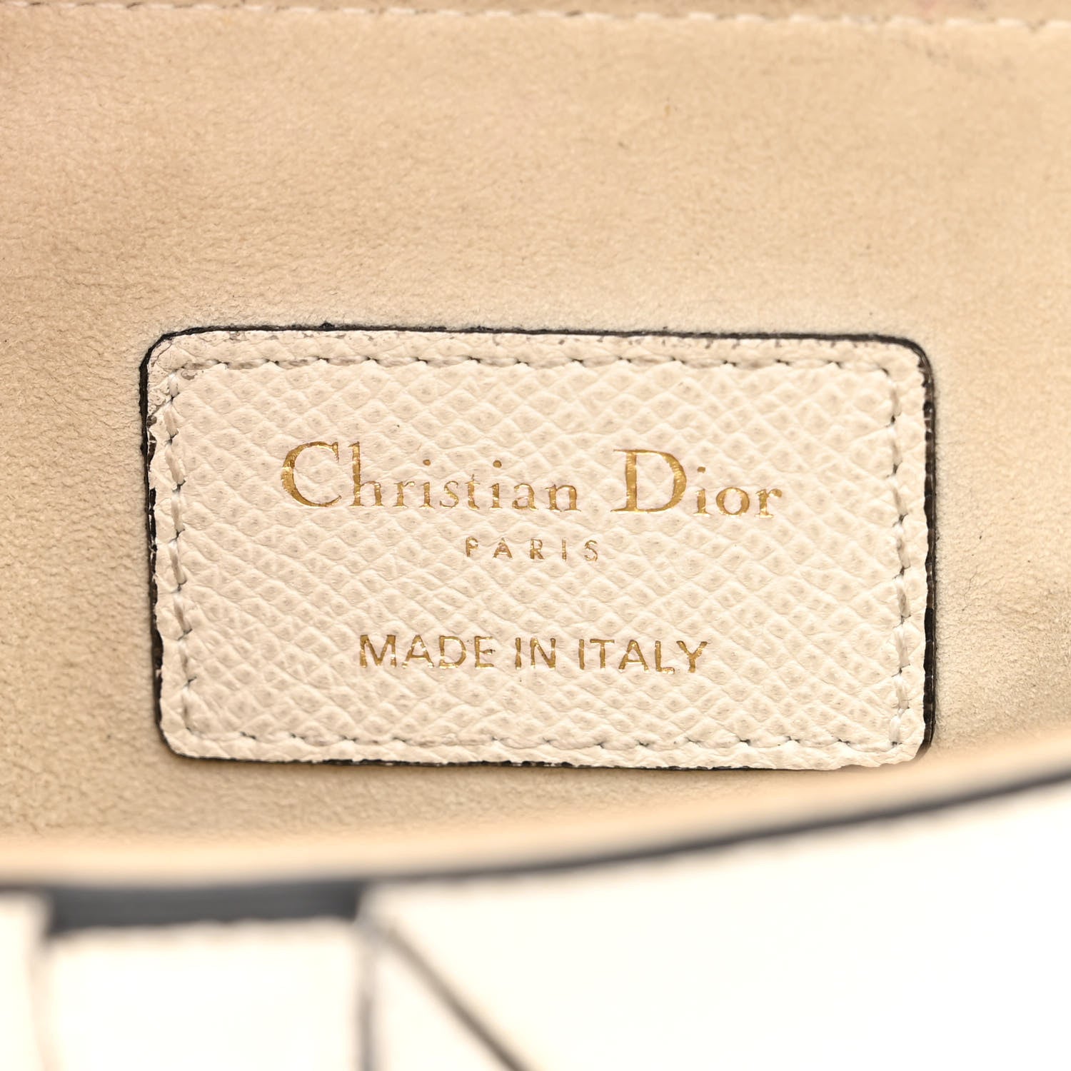 Christian Dior Grained Calfskin Mini Saddle Bag White 6 of 10