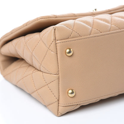 Chanel Caviar Quilted Small Coco Handle Flap Beige 8 of 11