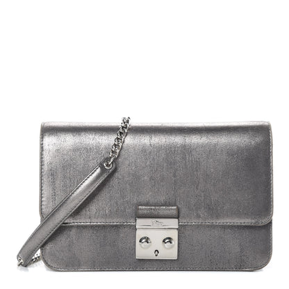 Christian Dior Metallic Brushed Calfskin Miss Dior Promenade Pouch Gunmetal 1 of 21