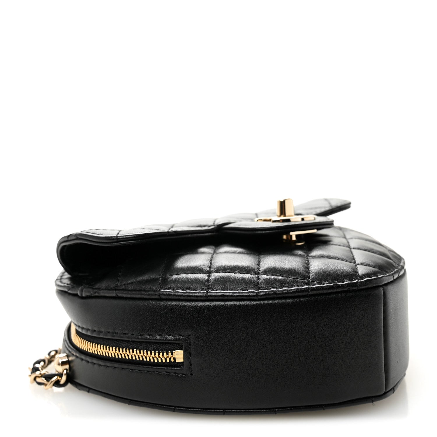 Chanel Lambskin Quilted CC In Love Heart Bag Black 4 of 11