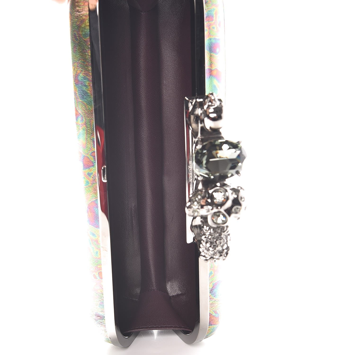 Alexander McQueen Lambskin Oil Slick Knucklebox Clutch 5 of 8
