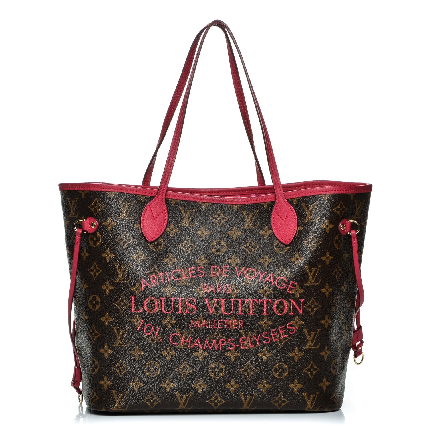 Louis Vuitton Monogram Articles de Voyage Ikat Neverfull MM Rose Indien 1 of 8