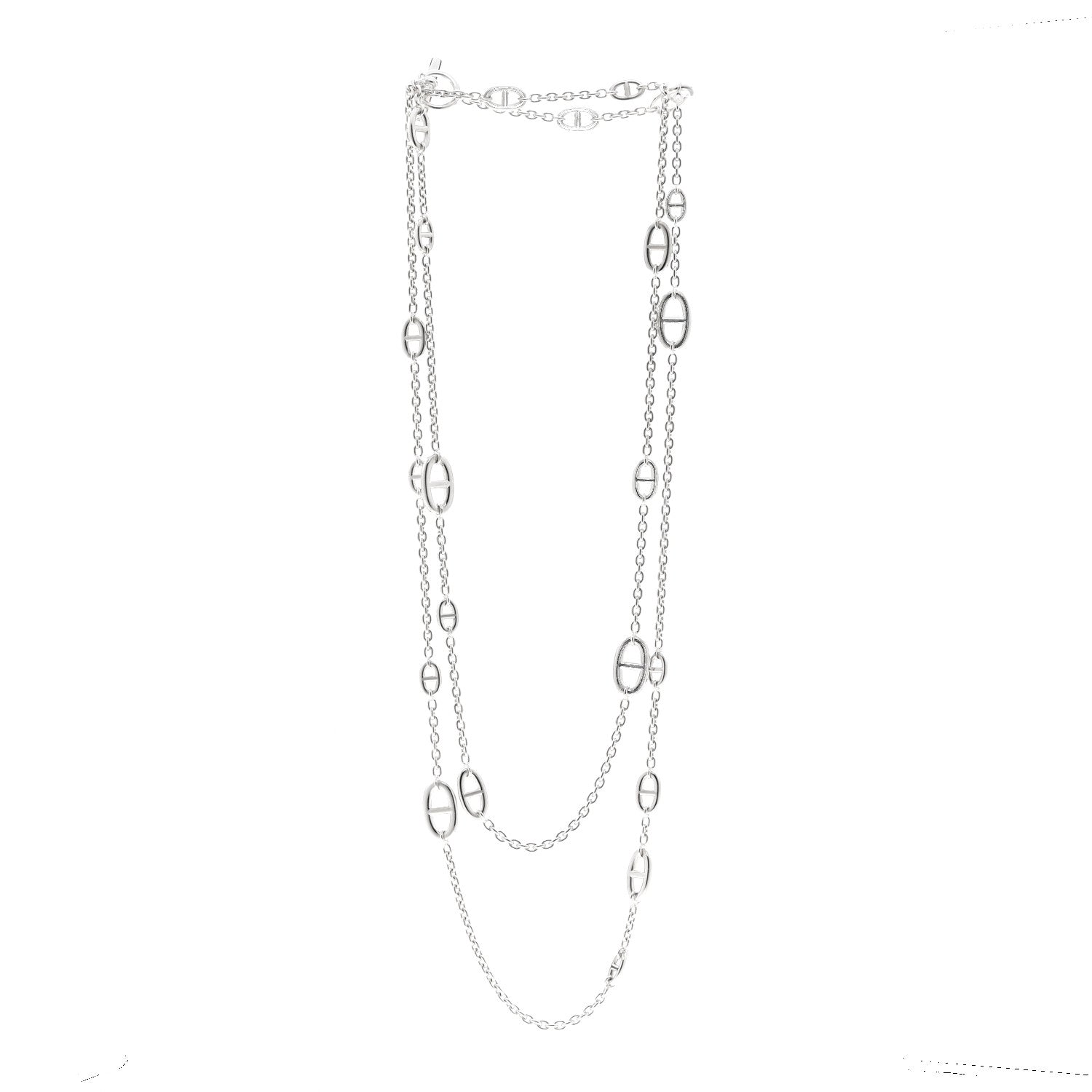 Hermes Sterling Silver Farandole Necklace 160 3 of 6