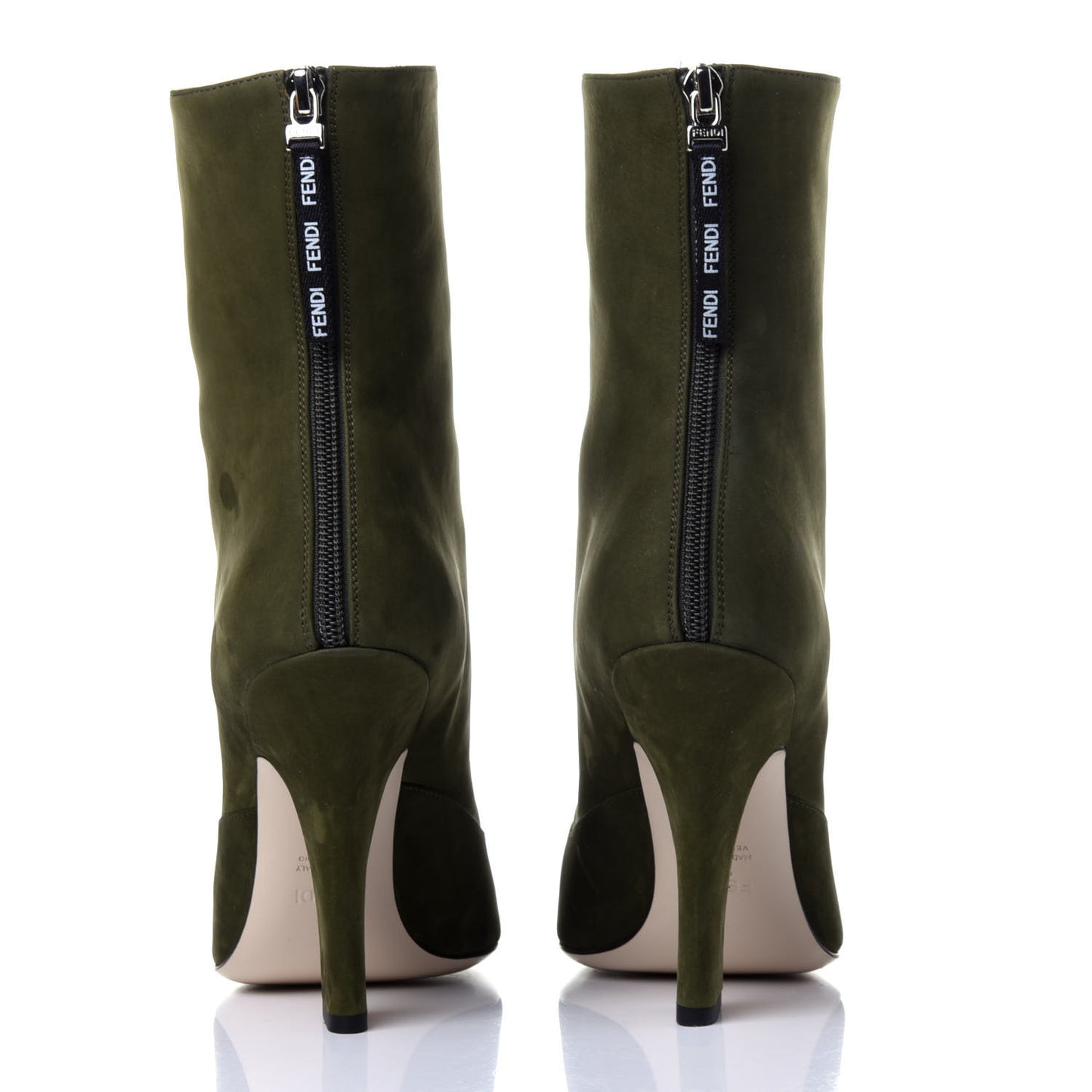 Suede FFreedom High Heel Ankle Boots 39 Green