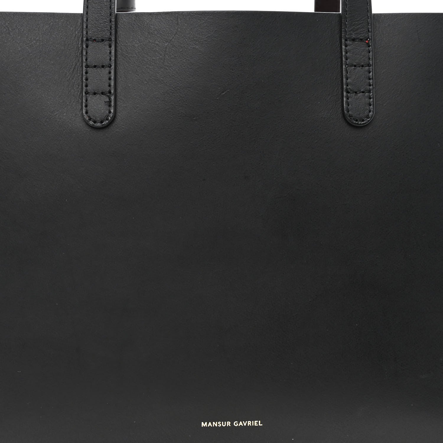 Mansur Gavriel Saffiano Large Shopping Tote Black Flamma 10 of 13
