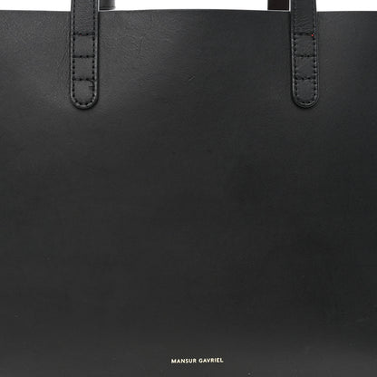 Mansur Gavriel Saffiano Large Shopping Tote Black Flamma 10 of 13