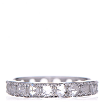 Tiffany 18K White Gold Diamond Metro Rose Cut Eternity Band Ring 54 7 3 of 6