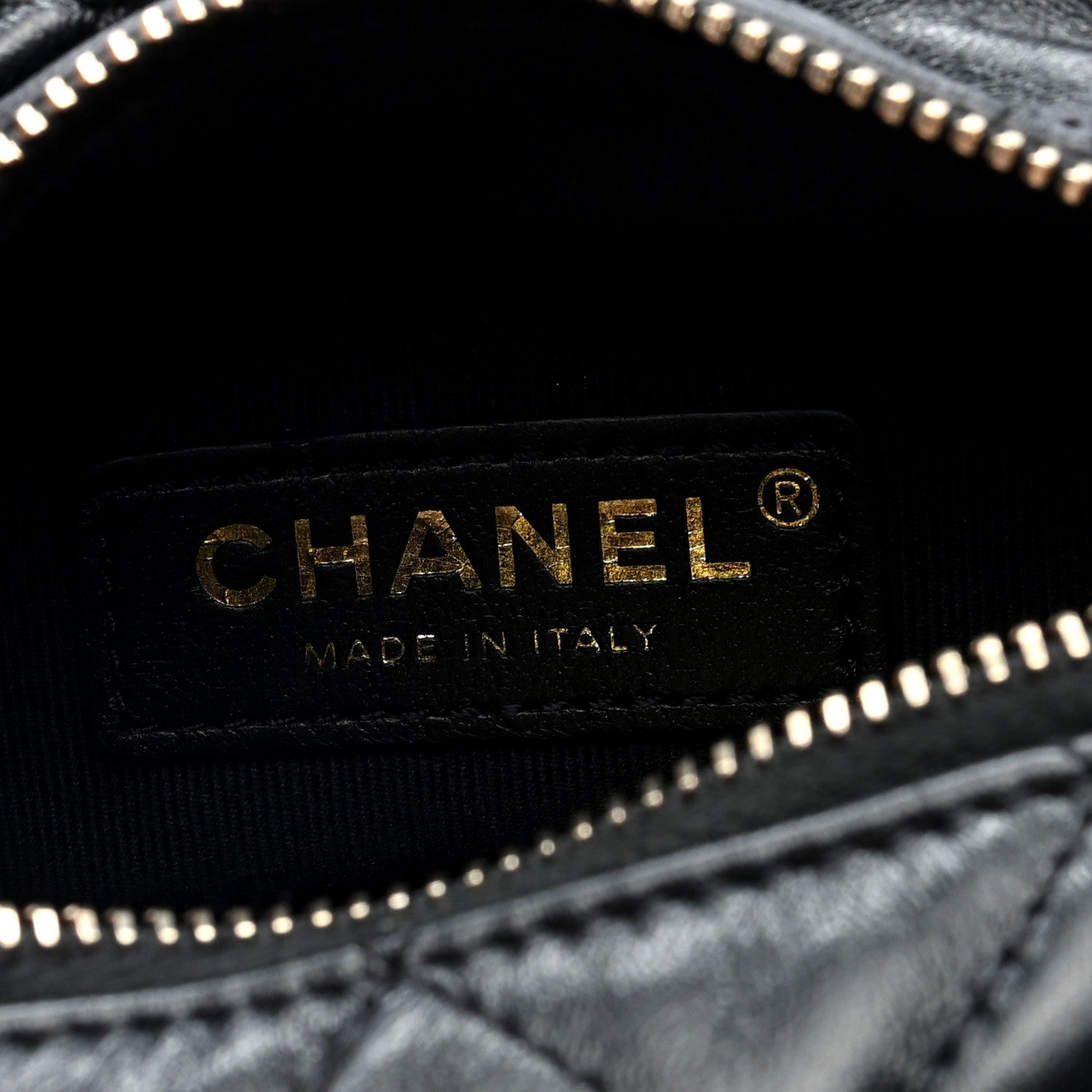Chanel Shiny Crumpled Lambskin Quilted Small Preppy Pocket Camera