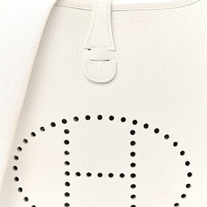 Hermes Taurillon Clemence Evelyne II PM White 8 of 13