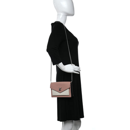 Louis Vuitton Calfskin My Lockme Chain Pochette Rose Ballet White 2 of 11