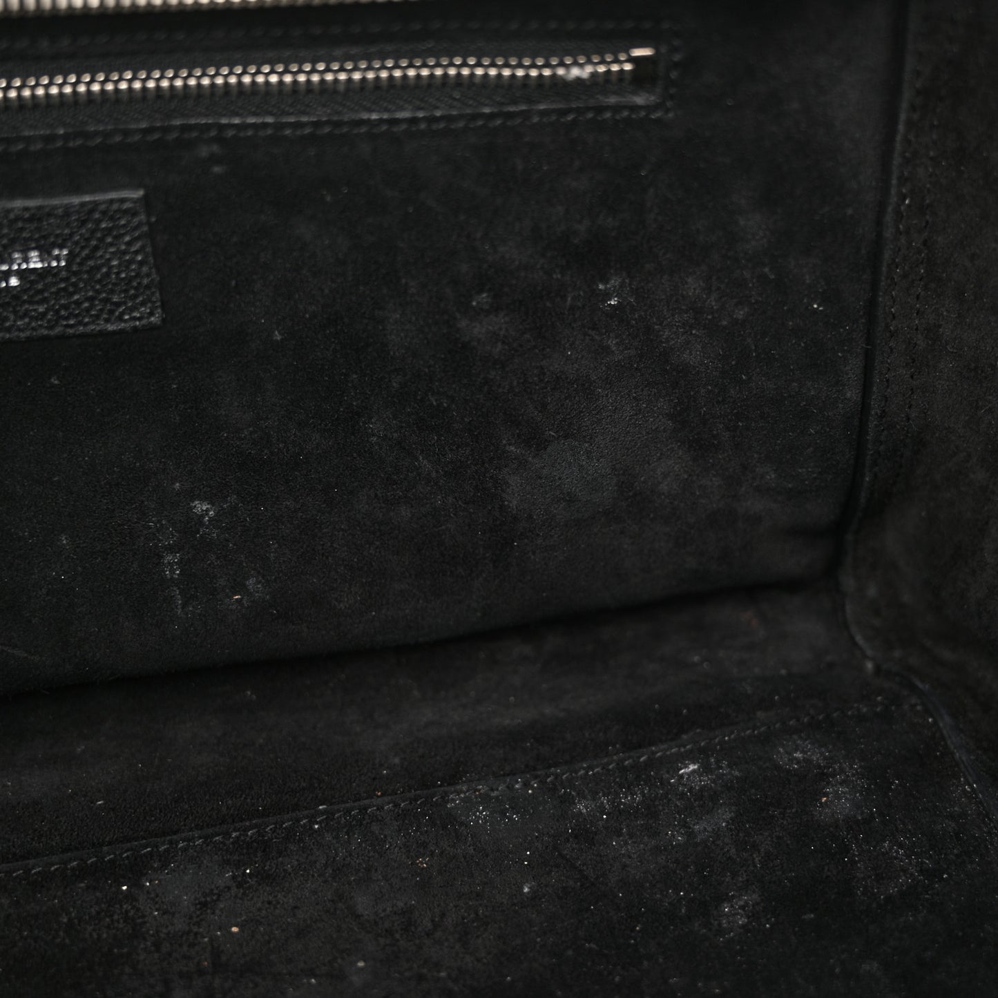 Grained Calfskin Small Cabas Rive Gauche Black