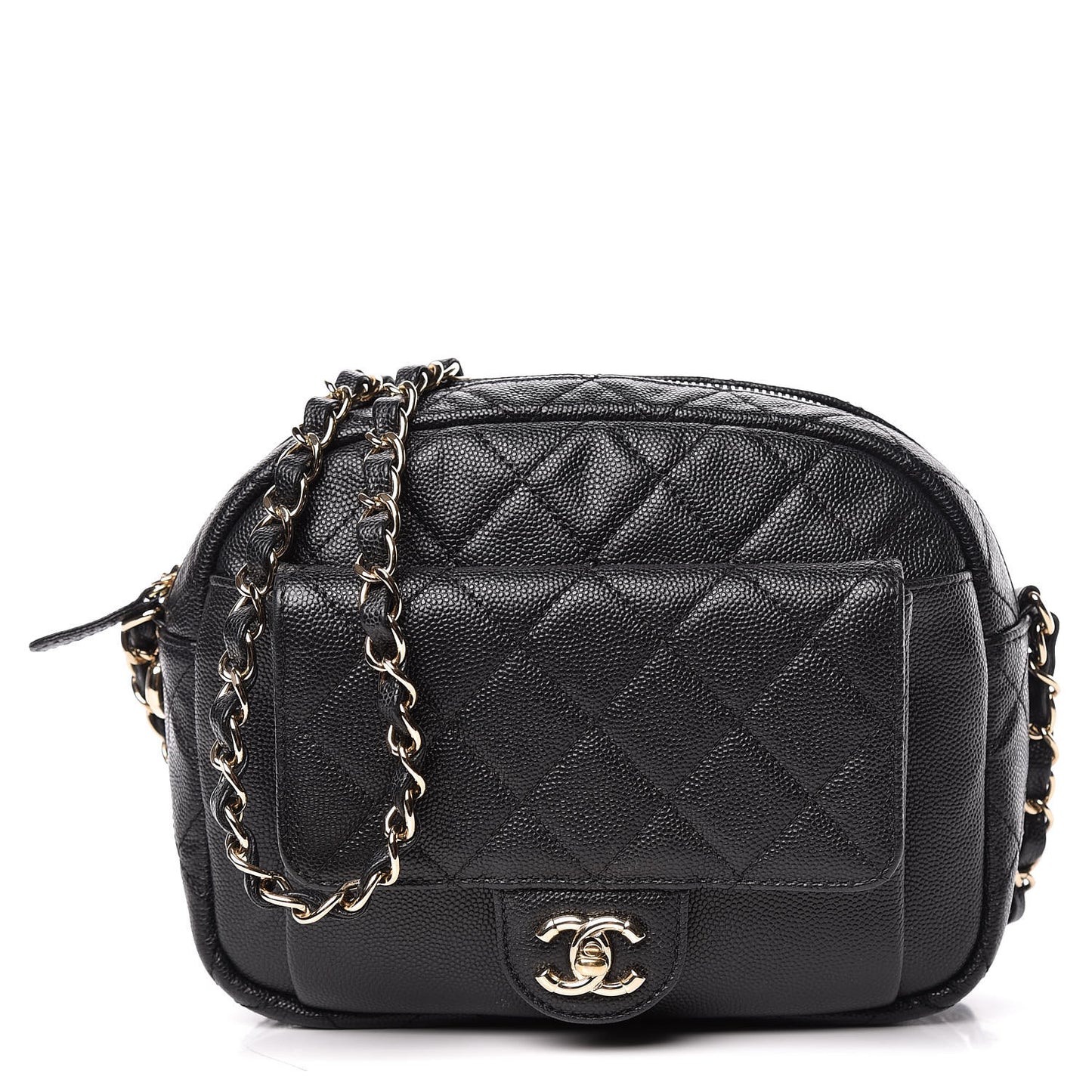 Caviar Quilted CC Day Camera Case Black