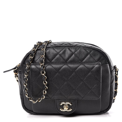 Chanel Caviar Quilted CC Day Camera Case Black 1 of 11