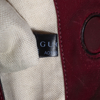Gucci Guccissima Medium Bree Foldover Tote Classic Ruby 8 of 9