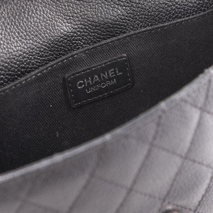 Chanel Grained Calfskin Quilted 2.55 Reissue Flap Belt Bag Clutch Black 9 of 13
