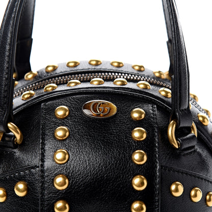 Gucci Calfskin Studded Mini Tifosa Baseball Shaped Shoulder Bag Black 9 of 9