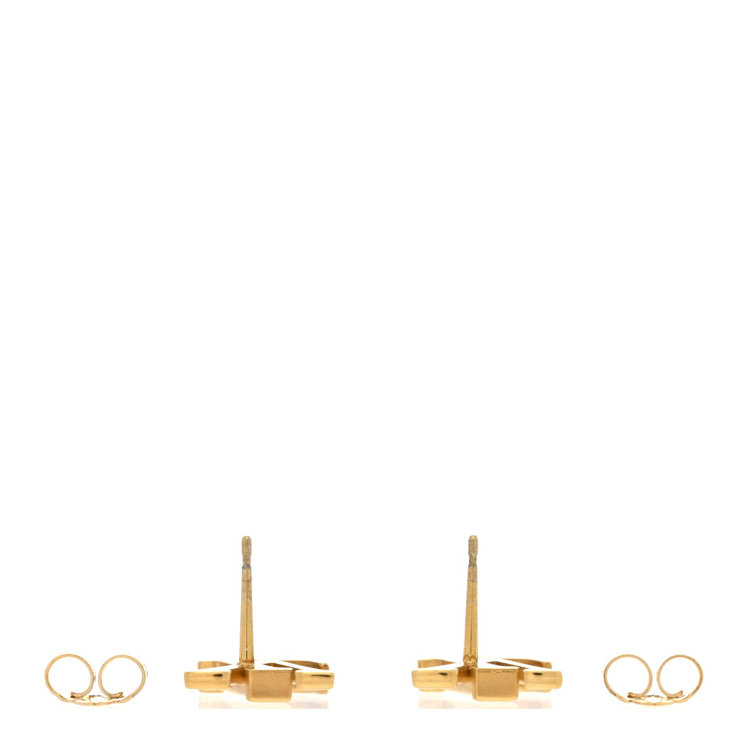 Louis Vuitton Metal LV Iconic Earrings Gold 3 of 6