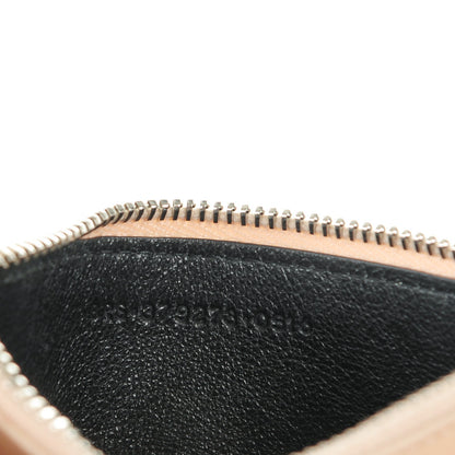 Saint Laurent Grained Calfskin 5 Fragments Zip Pouch Card Holder Nude Powder 6 of 7