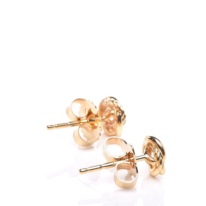 David Yurman 18K Yellow Gold Diamond 7mm Infinity Earrings 3 of 4