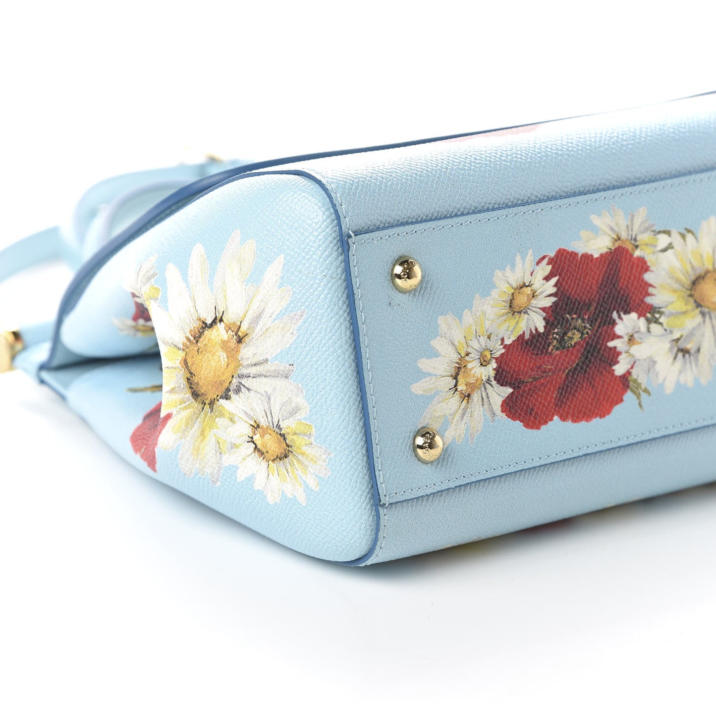 Dauphine St.Giap Papaveri Print Medium Miss Sicily Satchel Celeste